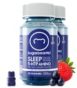 SugarBearPro Sleep Gummy 2 maand aanbod, Extra sterkte Melatonine 6 mg, voor mannen & vrouwen, Vegan Vitamin B6, L-Theanine, 5 HTP, Valeriaan, slaaphulp voor volwassenen & tieners, gecertificeerde Kosher