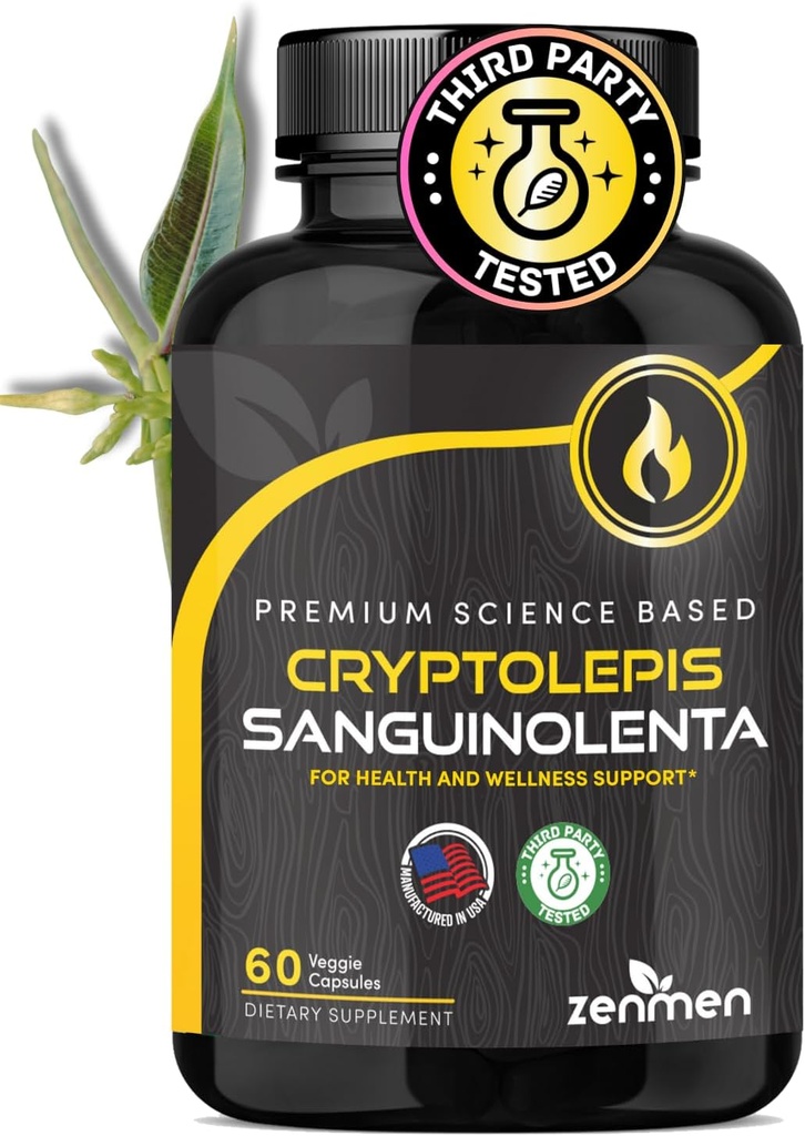 Zenmen Cryptolepis Sanguinolenta Capsules - Immune and Wellness Support, vervaardigd in de VS - 60 capsules