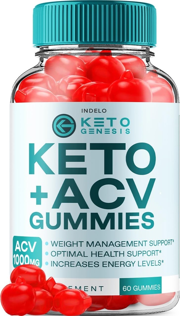 Keto Genesis ACV Gummies Advanced Gummies 1000mg, Genesis Keto + ACV Weight Management Gummies Apple Cider Vinegar Genesis Dieetsupplement Genesis Gummies Beoordelingen Vitamine B12 B6 (60 Gummies)