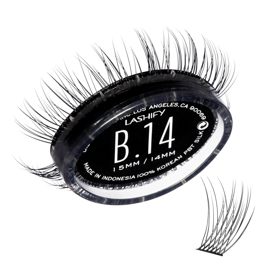 Lashify Bold 14mm Gossamer DIY wimperextensies Navullen, Zwart, Makkelijk Valse wimpers voor een natuurlijke look