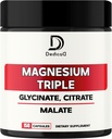 Triple Magnesium Complex 500mg - 150 Capsules - 100mg Elemental Magnesium Compound Supplement met Magnesium Glycinate, Citrate & Malate - Ondersteuning botgezondheid, spier- en immuunsysteem