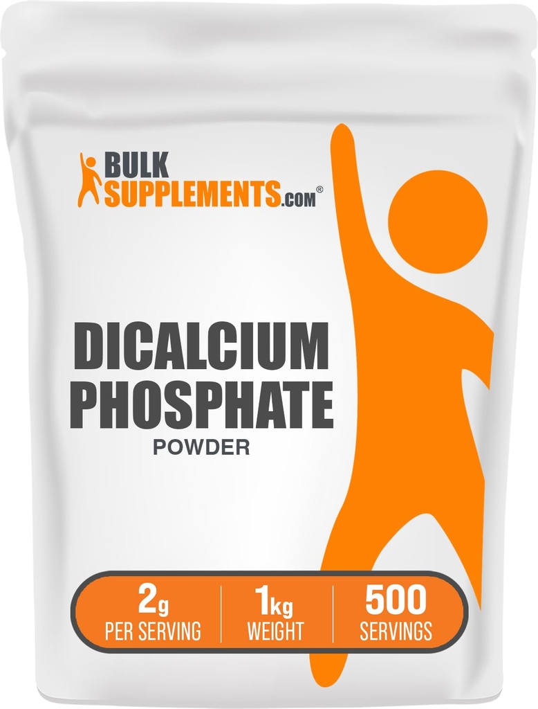 BulkSupplements.com Dicalciumfosfaatpoeder - Calciumsupplement, DCP-supplement - Unflavored & Glutenvrij, 2g per portie, 1kg (2,2 lbs) (verpakking van 1)