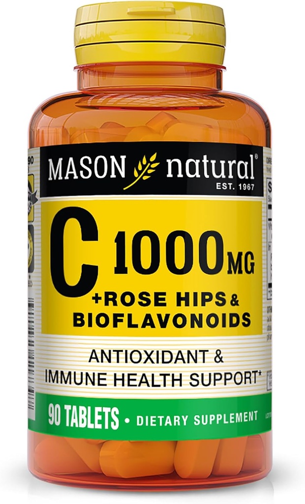 MASON NATUURLIJKE C 1000 MG Plus Rose HIPS en BIOFLAVONOIDS Complex