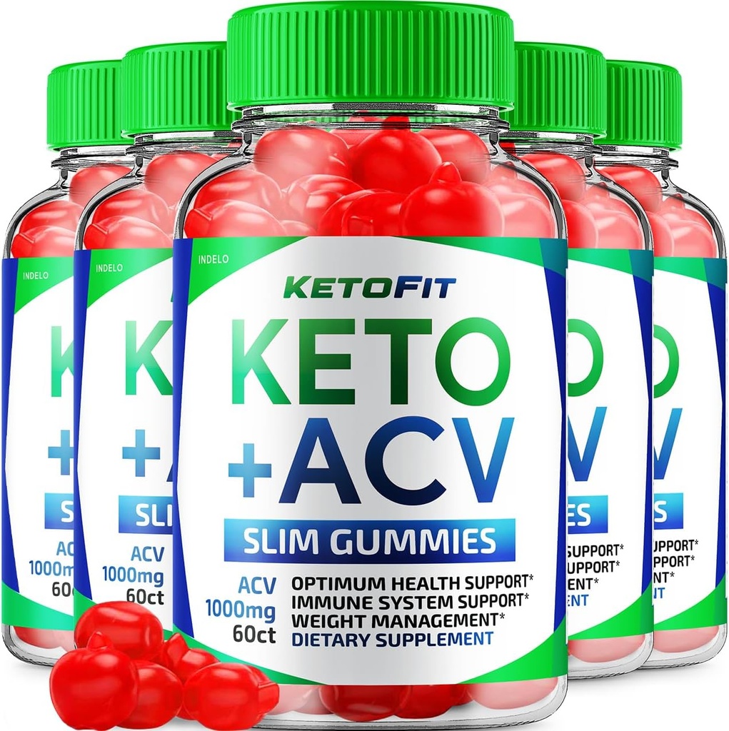 (5 Pack) Ketofit ACV Gummies Advanced 1000mg, KetoFit Keto + ACV Weight Management Gummies Apple Cider Vinegar Keto Fit Dieetsupplement Ketofit Gummies Beoordelingen Vitamine B12 B6 (300 Gummies)