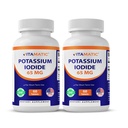 Vitamatic Kaliumjodide 65 mg per portie - 60 tabletten - schildklierondersteuning - KI pillen (60 tellingen (verpakking 2))