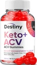 Destiny Keto ACV Gummies - Advanced Formula Destiny Keto Plus ACV Gummies, Weight Management,Destiny ACV Dietary Supplement Mannen Vrouwen (60 Gummies)