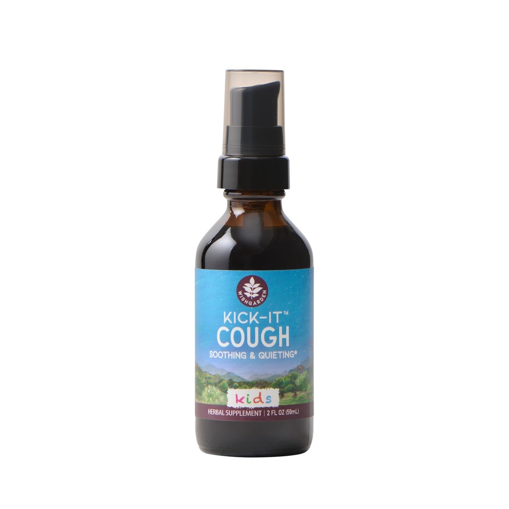 WishGarden Kruiden Kick-It Hoesten voor kinderen - Natuurlijke kruiden Hoest Suppressant voor kinderen & Childrens Expector helpt kalme koppig Hoesten en Soothe Sore Throats, veilig & effectief voor kinderen 0-12, 2oz