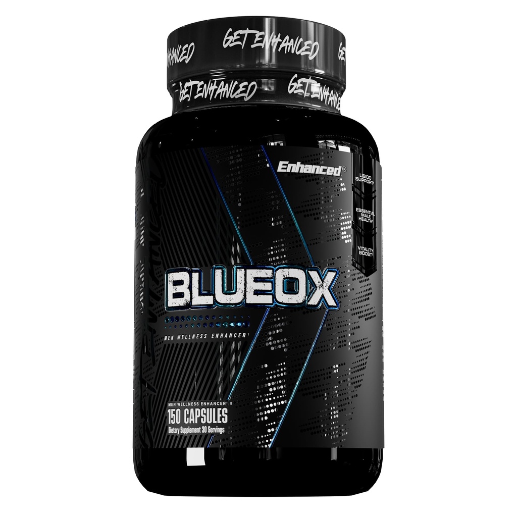 Enhanced Labs - Blue Ox Testosteron Booster- Natural Testosteron Supplement voor verhoogde sterkte en testosteron voor mannen (150 capsules)