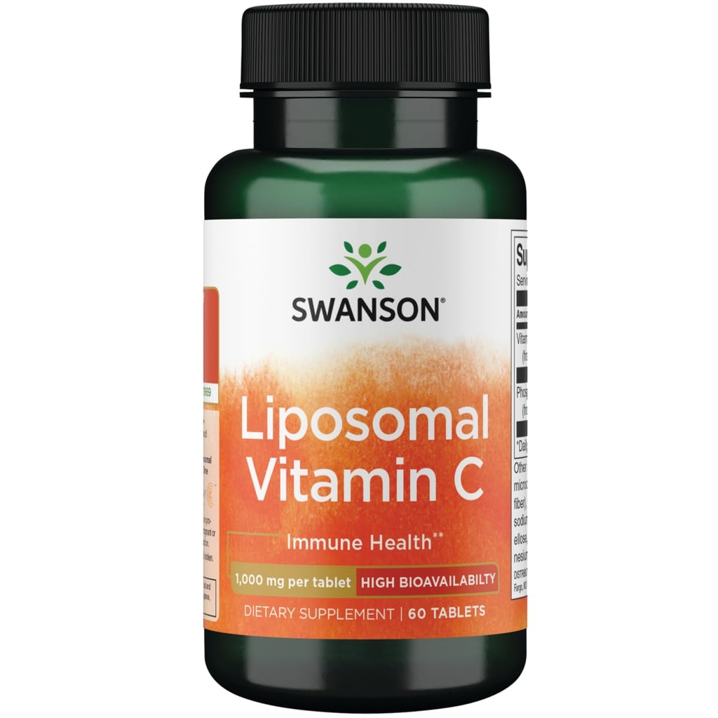 Swanson Liposomale Vitamine C - Hoge biologische beschikbaarheid 1000 mg 60 Tabs