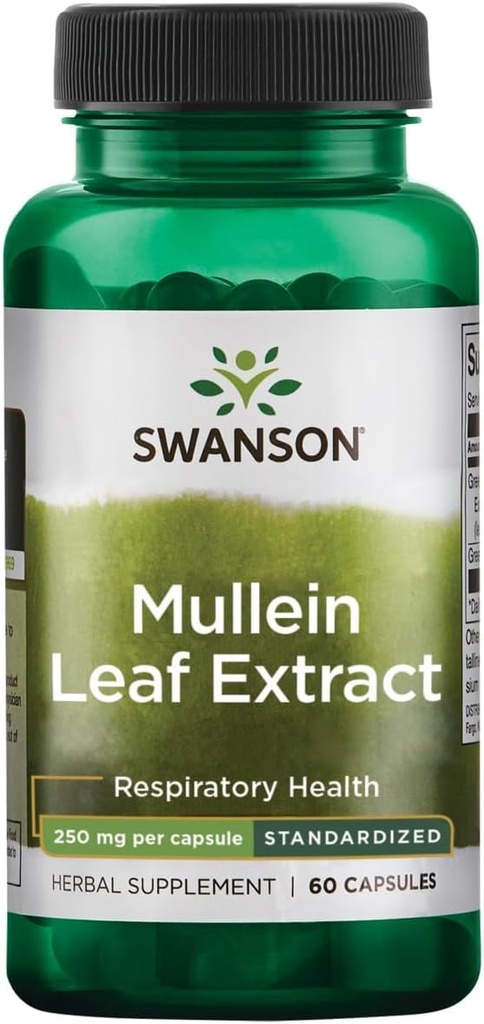 Swanson Mullein Leaf Extract - Gestandaardiseerde 250mg 60 Capsules