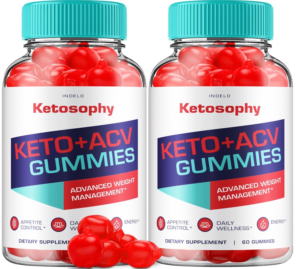 (2 Pack) KetoSophy Keto ACV Gummies - Advanced Weight Loss KetoSophy Keto Plus Gummies Apple Cider Vinegar KetoSophy ACV Gummies Weight Management Dieetsupplement Beoordelingen Mannen Vrouwen (120 Gummies)