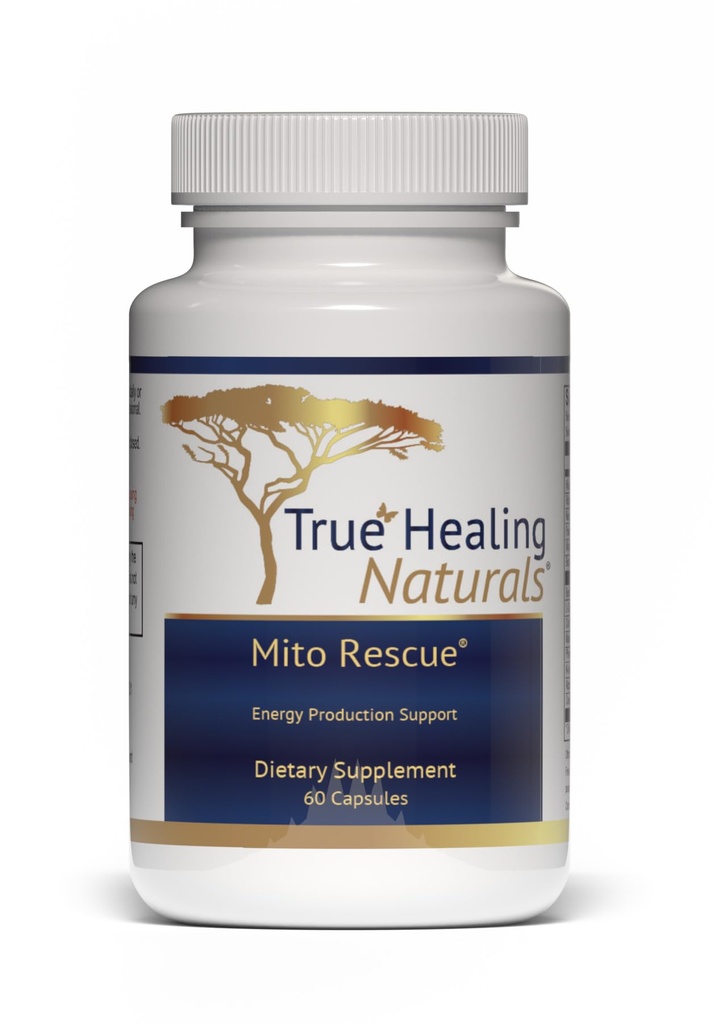 True Healing Naturals - Mito Rescue, Mitochondriale Ondersteuning Supplementen, 60 Vegetarische Capsules