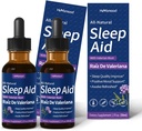 Valeriaan Root Sleep Support Drops, Gotas de Manzanilla y Flor de Jamaica y Valeriana para Dormir, Nature Herbal Extract Liquid for Deep Sleep. 4oz