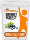 BulkSupplements.com Bilberry Extract Powder - Bilberry Extract Supplement, Kruidensupplement - Vegan & Glult Free, 500mg per portie, 1kg (2,2 lbs) (verpakking van 1)