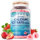 Calcium citraat supplement 1000mg voor vrouwen en mannen, 6-in-1 Calcium Magnesium zink Gummies + vitamine D3, B6 & Kalium hoge absorptie voor botten, tanden, spier & nerve gezondheid, veganist, suikervrij,60Cts