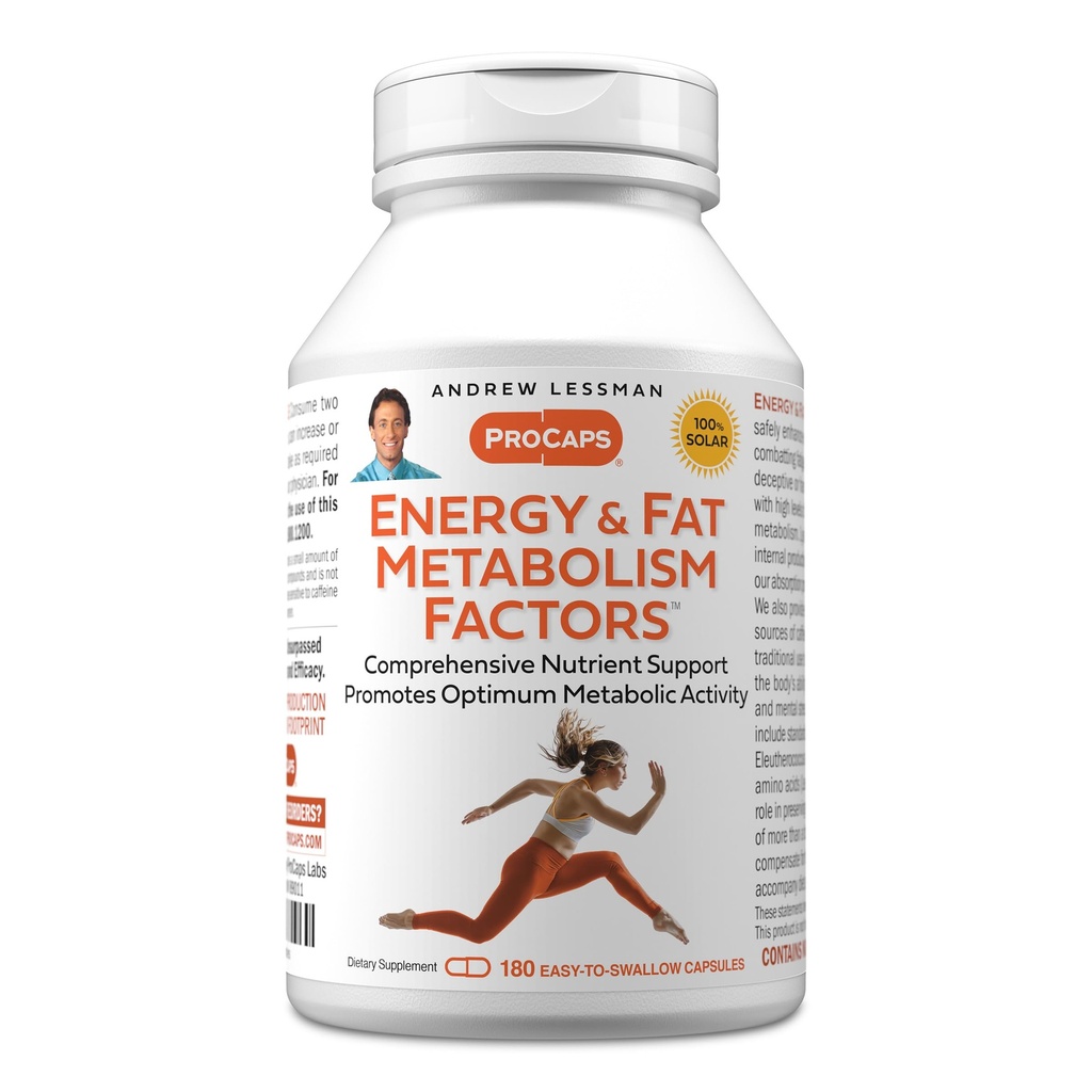 ANDREW LESSMAN Energie- en vetmetabolismefactoren 180 Capsules - Bevordert optimale vetverbranding en energiemetabolisme, met carnitine, groene thee, Guarana, Ginseng, B-complex. Gemakkelijk te slikken capsules