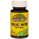 Natuur Blend Foliumzuur 1000 mcg tabletten 100 Tel (3 Verpakking)
