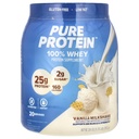Pure Proteïne Poeder, Wei, Hoog Proteïne, Lage Suiker, Glutenvrij, Vanille Cream, 1,75 lbs