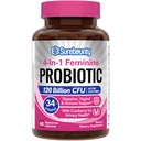 Probiotica voor vrouwen, 120 miljard CFU 34 Strains, Prebiotica, Digestieve Enzymen, Cranberry, 4-in-1 Vrouwelijke Probiotica, Digestief, Vaginaal, Immuun Ondersteuning, 60ct