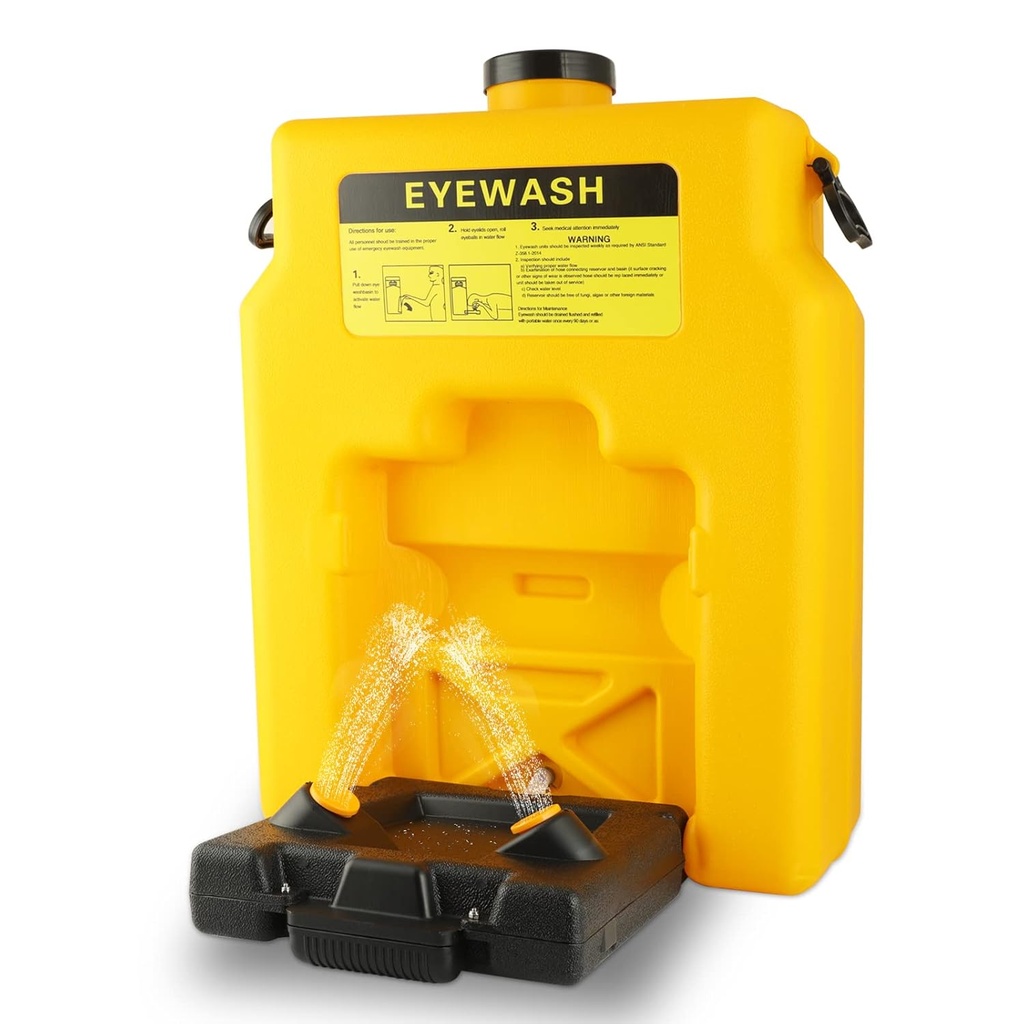 Portable Eyewash-Station Emergency OSHA-Approved Yeipower - Wall Mounted Eye Wash EHBO 14 Gallon Eye Irrigation Equipment