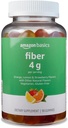Basis Fiber Gummy's voor Digestieve Gezondheid en Regularity, Oranje, Citroen & Aardbei Smaken, 90 Tellen, Pack van 1 (voorheen Solimo)
