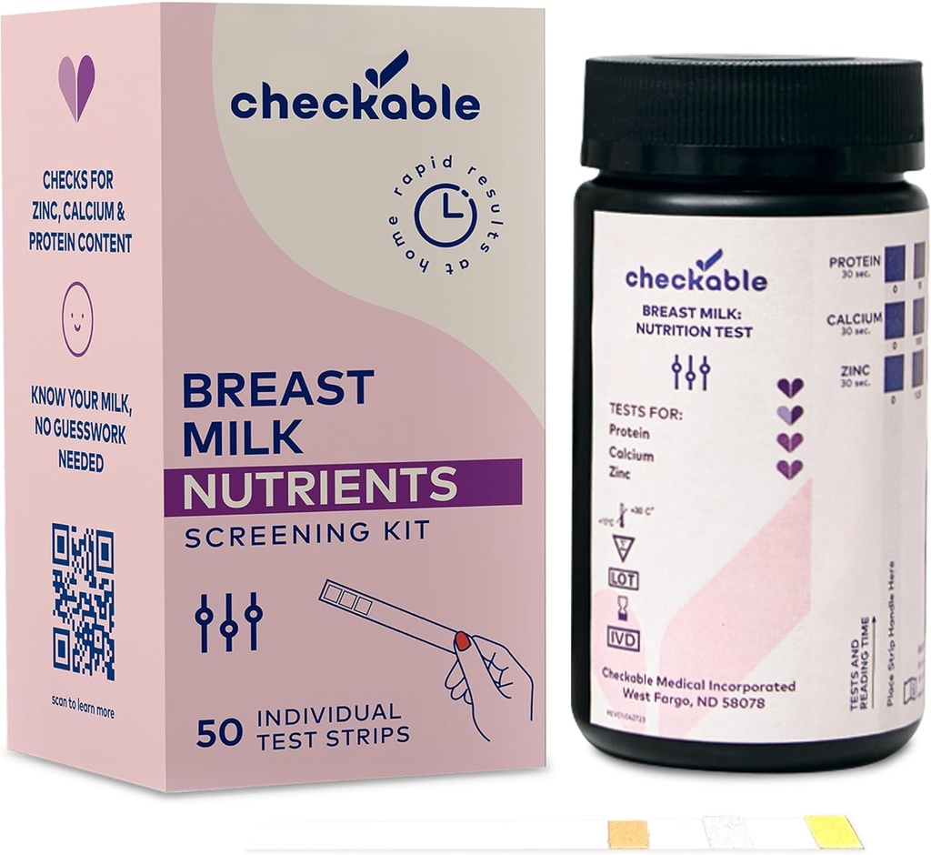 Controleerbare Breast Milk Testing Strips voor veilige en zelfverzekerde voeding, 30 Secs Home Melk Screening Strips voor moedermelk - 50 Tellen