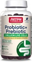 Jarrow Formules Probiotic+ Prebiotic Dietary Supplement, Digestieve Gezondheid, Gut Flora+Immune Health - 2 miljard CFU - 2 Klinisch bestudeerde strepen - 60 Gummies - Blackberry Flavor
