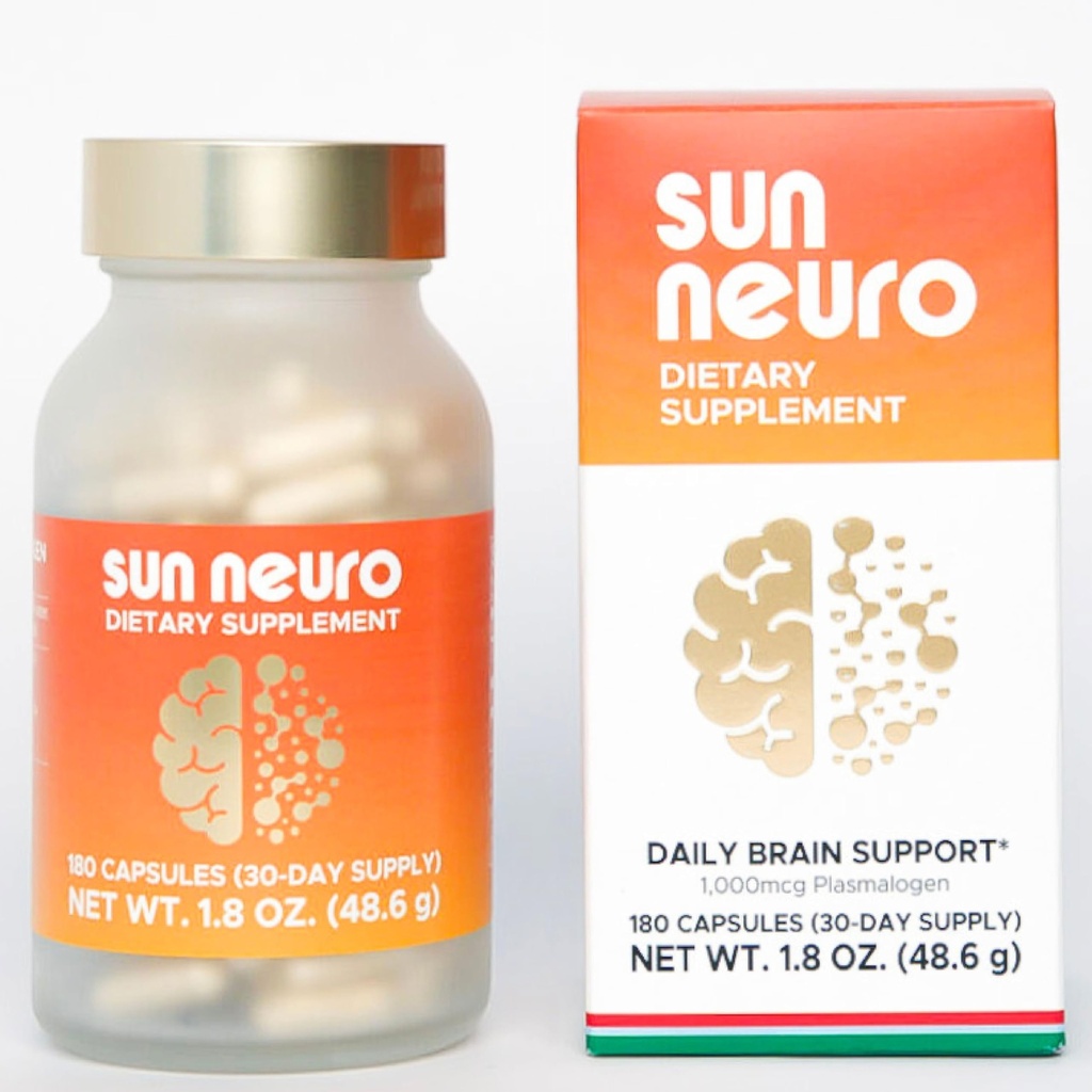 Sun Chlorella Sun Neuro Nootropic Brain Supplement - Dagelijkse Geheugen Concentratie & Focus Supplement voor vrouwen & mannen - Natuurlijke Plasmalogen Boost van Zeeananen - 180 Capsules