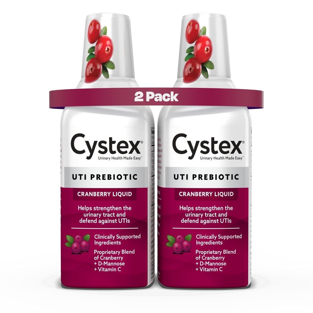 Cytex Urinetrekinfectie Ondersteuning en preventie - Cranberry Prebiotic Supplement met D-Mannose & Vitamine C voor UTI Bescherming & Urinaire Gezondheid Onderhoud - 7.6 fl oz - (pakket van 2)