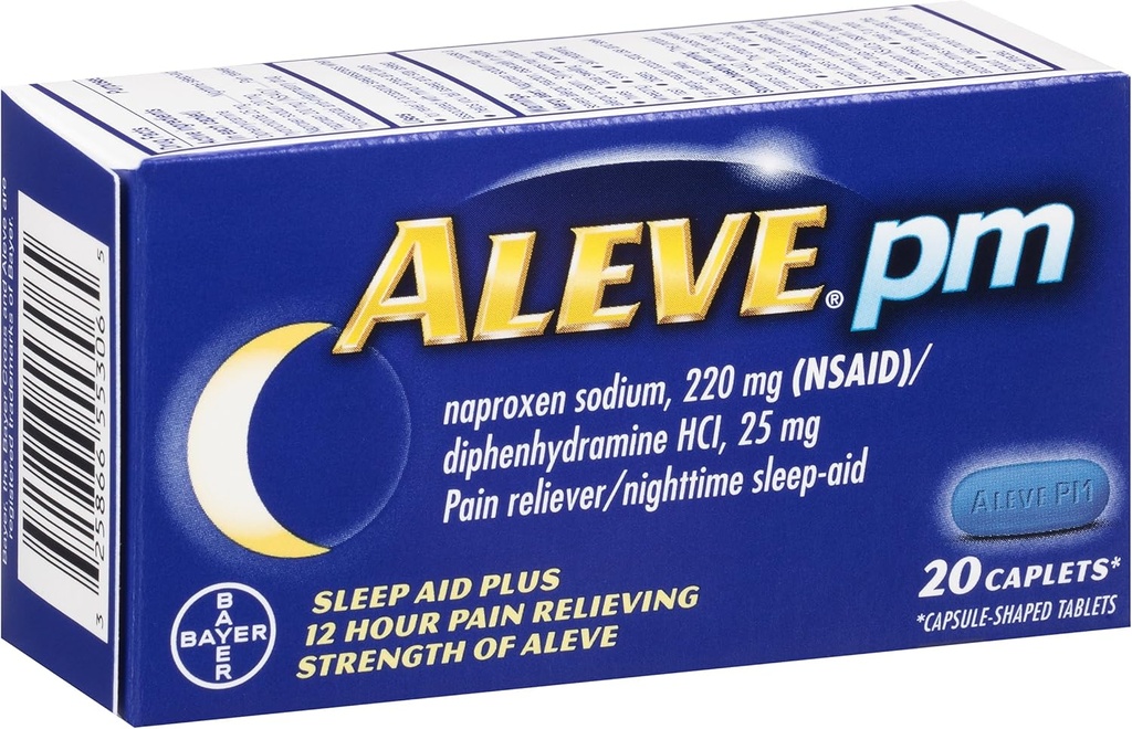 Aleve PM Caplets, 20 Telling
