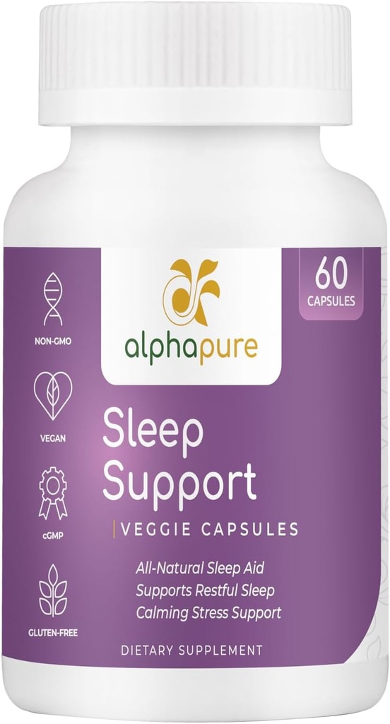 Slaapsupplement met Melatonine, Ashwagandha, L-Theanine & Kruiden - 60 capsules