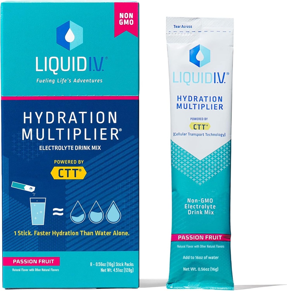 Vloeistof I.V. Hydration Multiplier Drink Mix - Passie Fruit (8 Stick Packs)