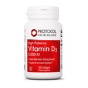 PROTOCOL VOOR LIFE-BALANS - Vitamine D3 5000 IE (High Potency) Ondersteunt Calcium Absorptie, Bot- en Tandgezondheid, Immuunsysteemfunctie, Zenuwstelsel- en Cognitieve Functie - 120 Softgels
