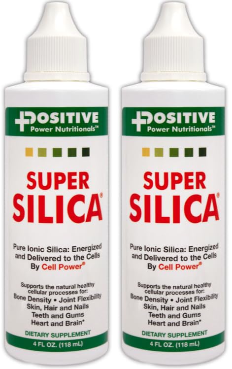 Super Silica Liquid Concentrate, 4 oz. Fles (verpakking van 2) -Hoogste Absorptie, Collageen-Produceren, Ondersteunt gezonde botdichtheid, gezamenlijke flexibiliteit, huidhaar en nagels, -4 oz. Maakt meer dan 68 liter