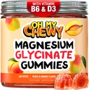 Middelgrote Magnesium Glycinate Gummies 400MG - Hoge Absorptie voor kinderen, tieners en volwassenen - Supplement voor slaap, rust en spierontspanning met B6 & D3 - Glutenvrij & Veganistisch vriendelijk - 120 Tel.