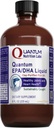 Quantum Nutrition Labs EPA/DHA Liquid - Omega 3 Fish Oil Liquid, Omega 3 Liquid Fish Oil Supplement for Adults, Joint, Heart, & Brain Health Support - 8 Fl Oz Bottle
