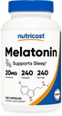 Nutricost Melatonine 20mg, 240 Capsules, Non-GMO & Glutenvrij