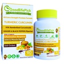 Kurkuma Curcumine Capsules Extra sterkte met gember & 95% Curcuminoïden & Black Pepper Extract voor maximale voordelen. Alle Natural NonGMO NO Rijstpoeder NO Stearaat NO Silica- 90 Veg Cap