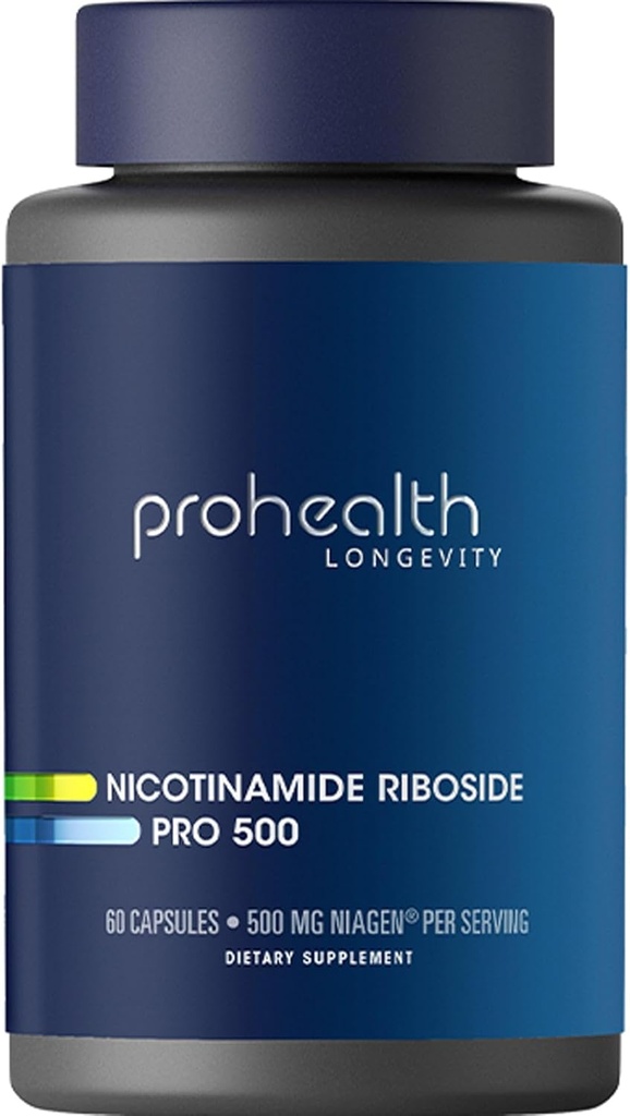 ProHealth Nicotinamide Riboside Pro 500. Gepatenteerd NR Niagen 500mg Plus 250mg TMG. NAD+ Supplement Boosts NAD+. NR Supplement Proven in 300 Studies. 30 porties