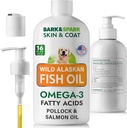 BARK&SPARK Visolie voor honden - Natural Omega-3-Skin & Coat Support -Liquid Food Supplement for Pets-EPA+DHA Vetzuren voor gezamenlijke functie, Immune&Heart Health 16 (fl oz) - Sardine & Krill