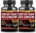 Korean Red Panax Ginseng Capsule 2 Pack, Panax Ginseng Supplementen, 2 Value Pack 3140mg (Ginsenoside 5%)