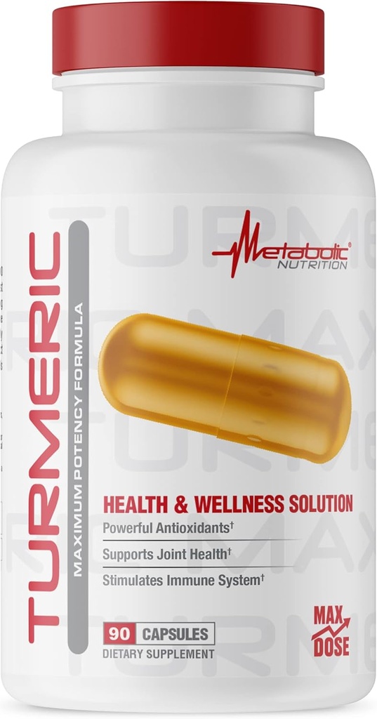 Metabolische Voeding Kurkuma Curcumine met Black Pepper Extract, 2300mg, Vegan Capsules, Natuurlijke Gezamenlijke & Gezonde Immuun Ondersteuning, Non-GMO, Glutenvrij
