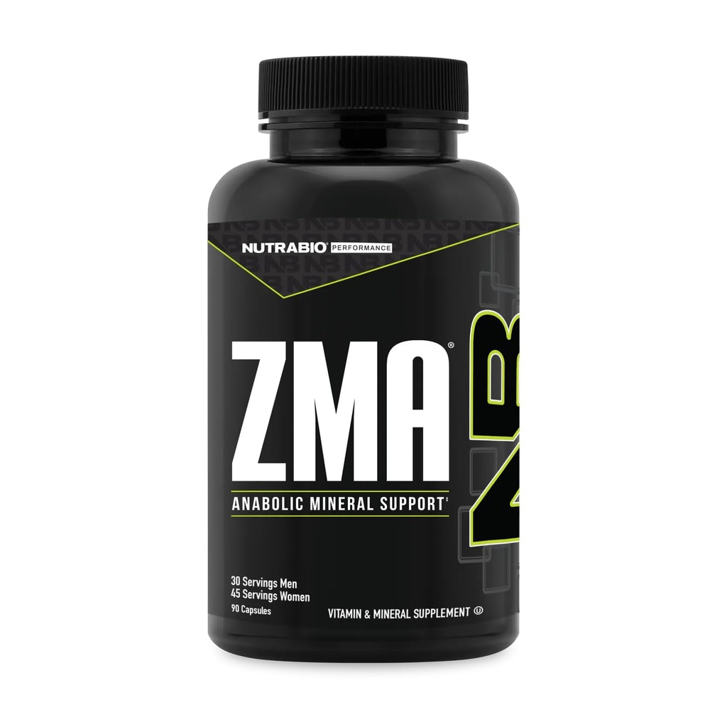 NutraBio ZMA supplementen voor mannen en vrouwen- Zink Magnesium supplementen ter ondersteuning van hormonen niveaus - Slaap- Muscle Recovery-Immune Health 90 Tellen