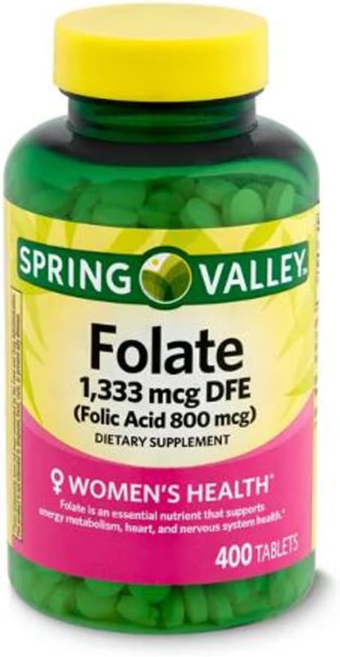 Spring Valley Folate Dieetsupplement, 1.333 mcg, 400 Tellen