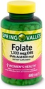 Spring Valley Folate Dieetsupplement, 1.333 mcg, 400 Tellen