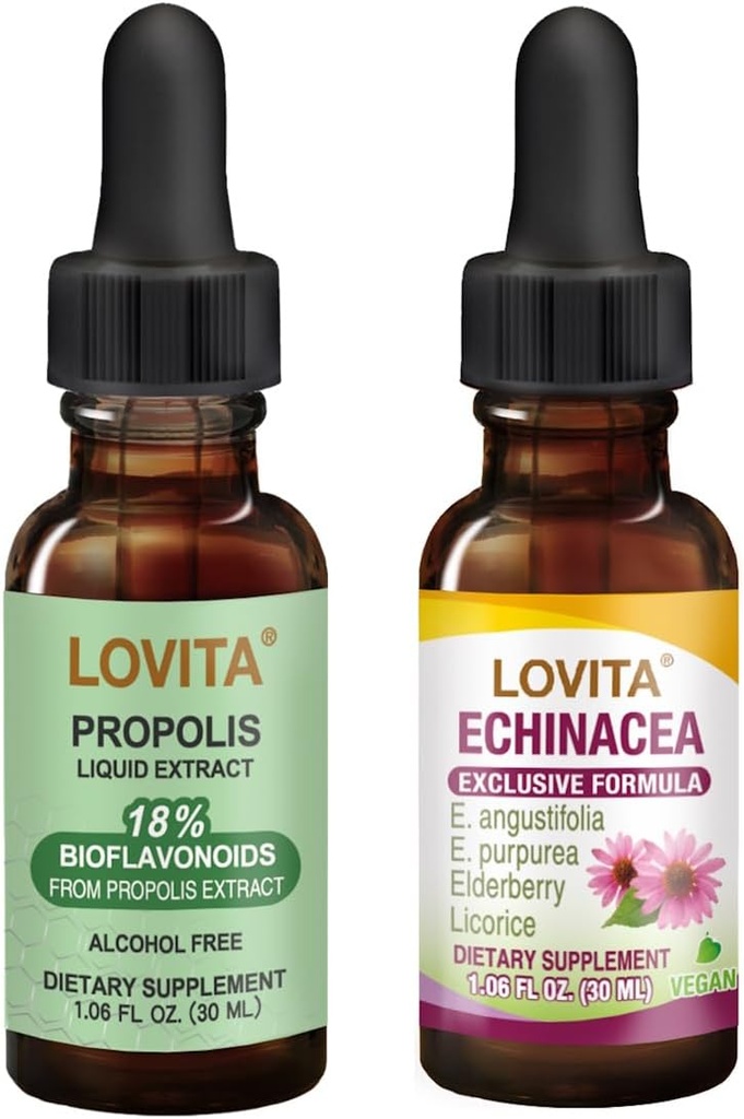 Lovita Bee Propolis & Echinacea Liquid Nutrient Supplementen bundel