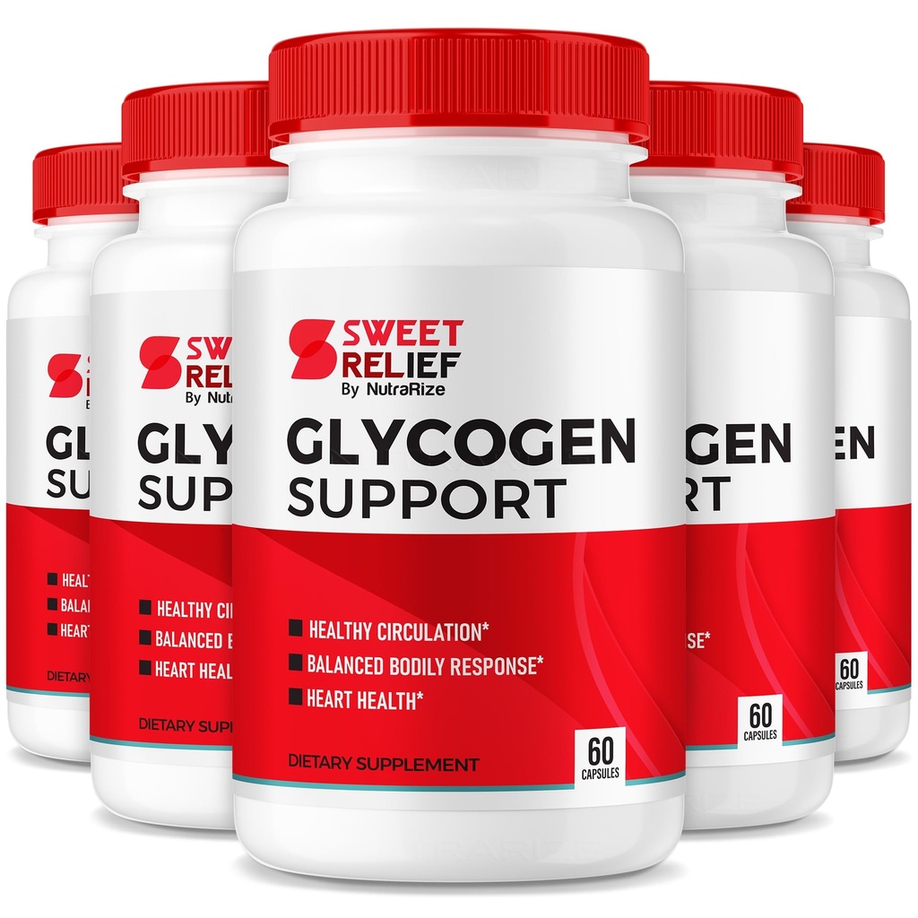NutraRize (pakket van 5 Sweet Relief Glycogen Support - Glycogen Capsules, Blood Vessel Cleaner, Geavanceerde formule voor algemene wellness, beoordelingen (300 capsules)