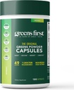 Greens First PRO Phytonutrient Capsules - 30 Servings - 54 Antioxidant Superfoods, Organic Fruits & Groenten - Prebiotica, Probiotica & Digestieve Enzymes - Dairy & Wheat-Free, Non-GMO - 180 Capsules