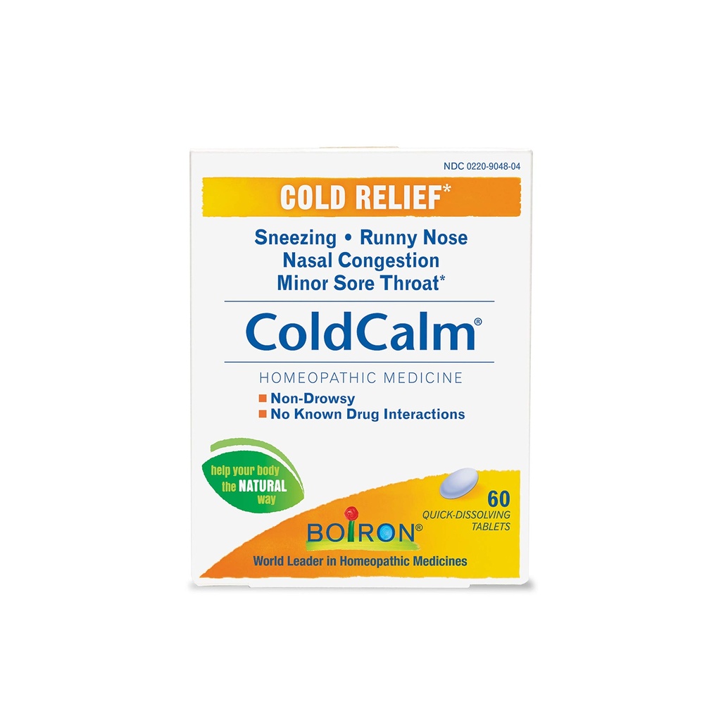 Boiron ColdCalm tabletten voor verlichting van algemene koude symptomen zoals niezen, Runny Neus, Sore Throat, en neuscongestie - Niet-Drowsy - 120 Tellen (2 Pack)