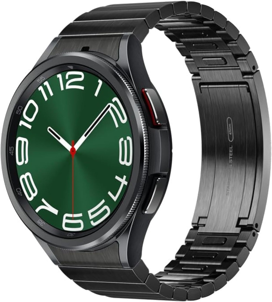 SAMSUNG Galaxy Watch 6 Bespoke Edition 47mm Exclusive Bluetooth Smartwatch, Health, Fitness, Sleep, Heart Rate Tracker, Improved Battery, Sapphire Crystal Glass, US Version, Link Bracelet Band, Black